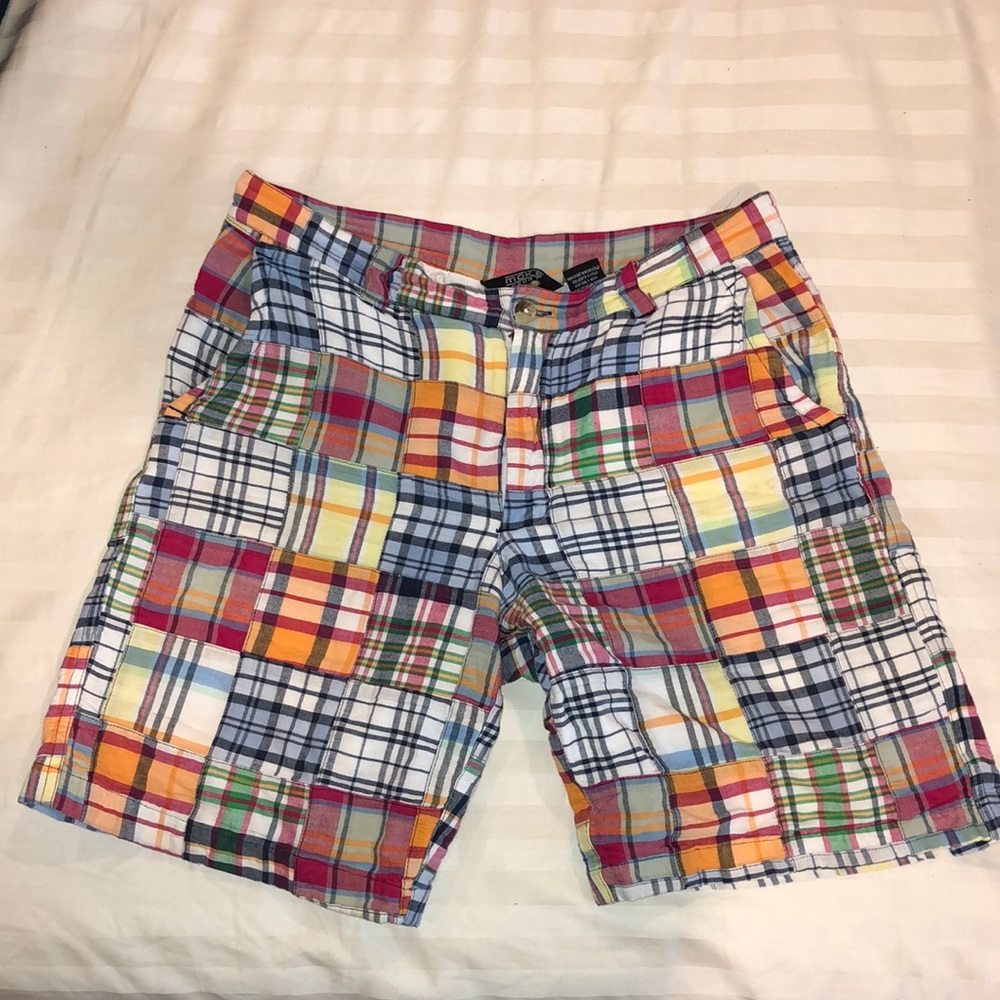 Moka Sport Colorful Plaid Shorts, Size 6